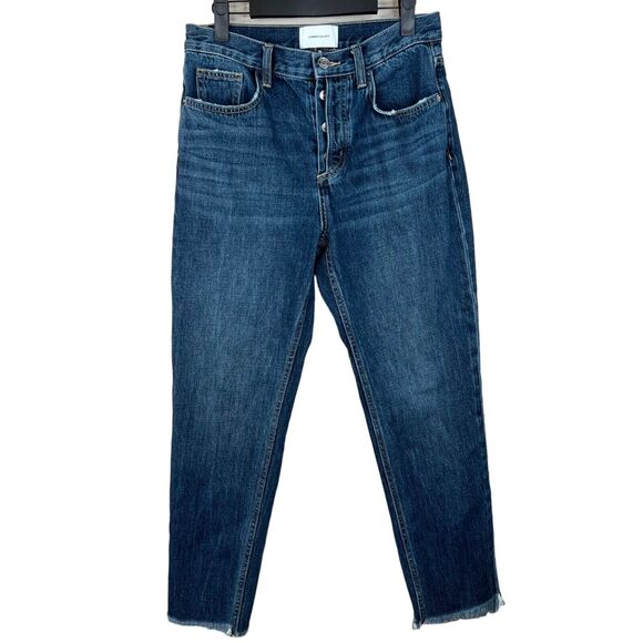 Current Elliott Womens 28 Blue‎ Denim Jeans Frayed Hem Capsule Crop - Picture 1 of 14